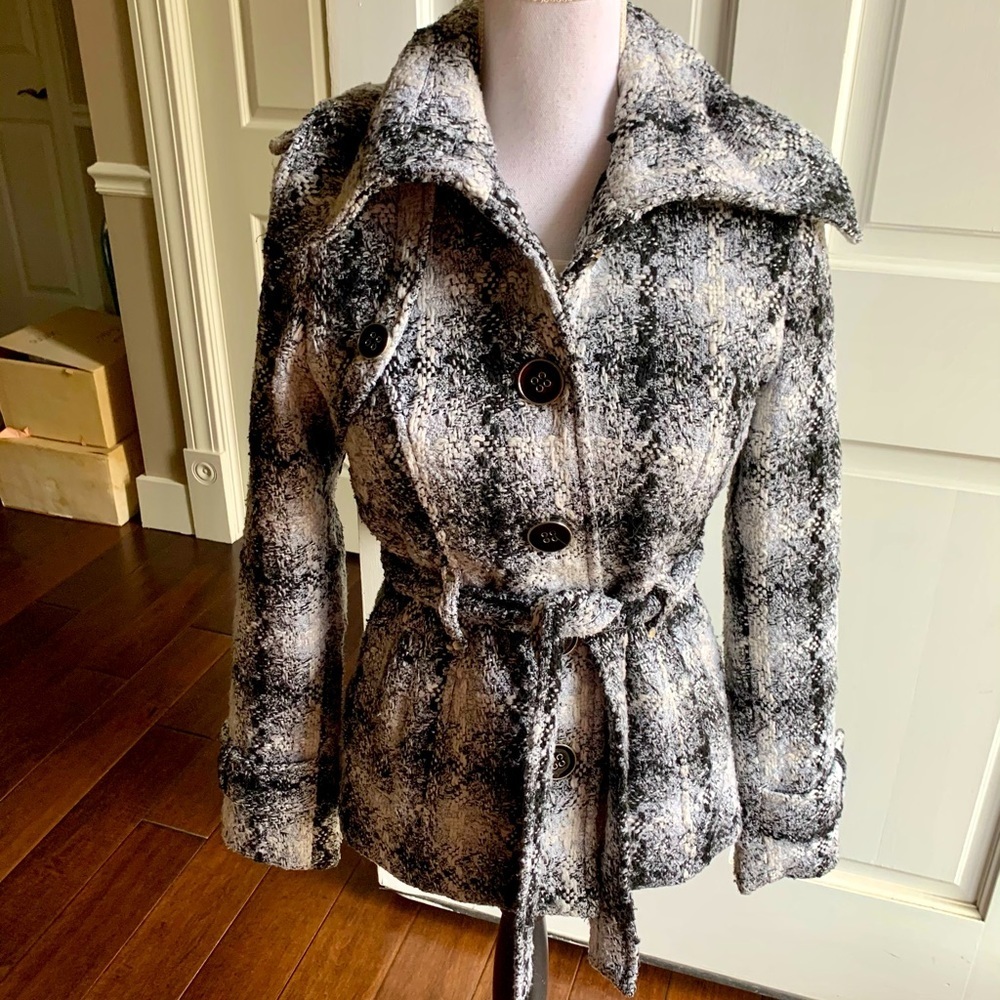 Sebby plaid light weight coat -S